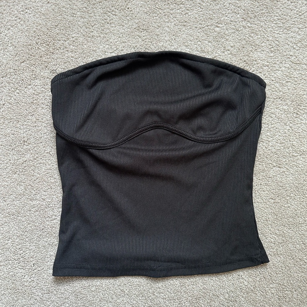 SHEIN Black Bustier Tube Top